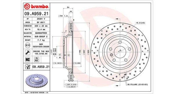 MAGNETI MARELLI Тормозной диск 360406122401